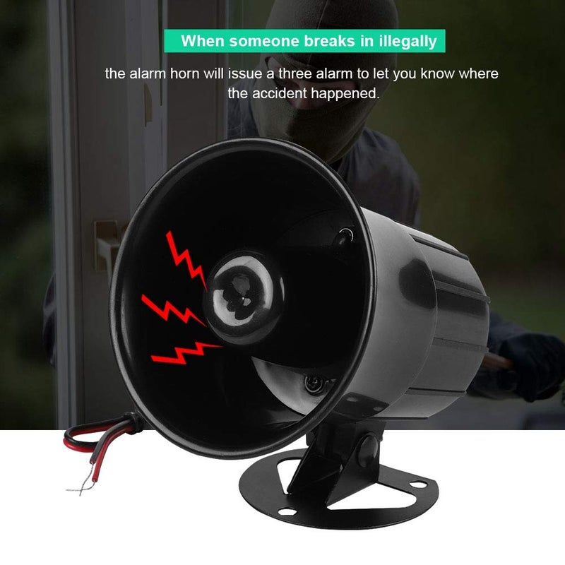 fosa 110dB DC 12V Wired Horn Alarm Siren Speaker Portable 15W / 20W Wired Antitheft Loudspeaker Alarm Siren Speaker for Home Security System - Image 4